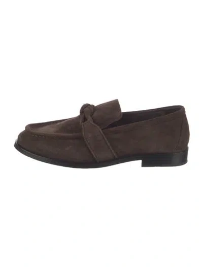Pre-owned Bottega Veneta Suede Loafers In Brown