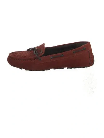 Pre-owned Bottega Veneta Suede Moccasins In Brown