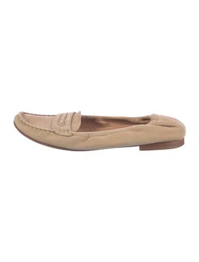 Pre-owned Bottega Veneta Suede Mules In Neutral