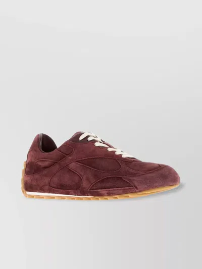 BOTTEGA VENETA SUEDE ORBIT FISH SNEAKERS WITH TEXTURED PANELS