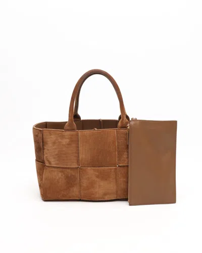 Bottega Veneta Suede Small Arco Bag In Brown