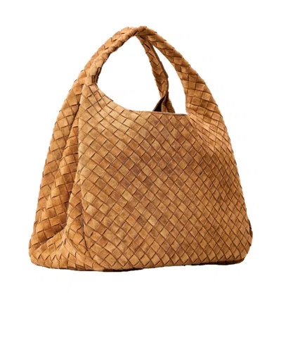 Bottega Veneta Suede Tote Bag In Brown