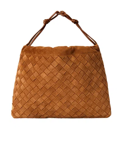 Bottega Veneta Suede Tote Bag In Brown