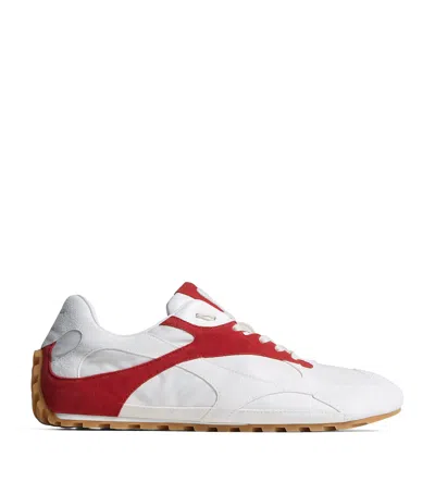 Bottega Veneta Suede-trim Orbit Flash Sneakers In White