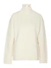 Bottega Veneta Off White Highneck Sweater In Blanco
