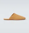 Bottega Veneta Sunday Intrecciato Leather Slides In Beige