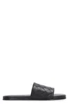 Bottega Veneta Sunday Intrecciato Leather Slides In Black