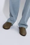 Bottega Veneta Khaki Sunday Slippers In Green