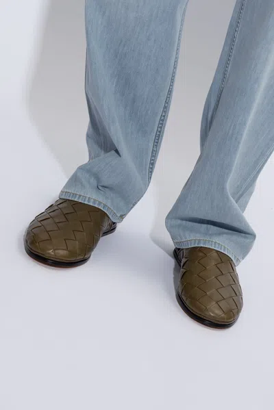 Bottega Veneta Khaki Sunday Slippers In Green