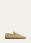 Bottega Veneta Sunday Raffia Slipper Loafers In Natural Fondant