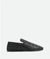 Bottega Veneta Black Calf Leather Sawyer Slip On Sneaker In Black