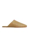 Bottega Veneta Sunday Intrecciato Leather Slides In Deep Nut Sugar Color