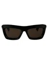 Bottega Veneta Bv1291s Sunglasses In 001 Black Black Brown