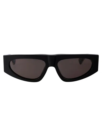 Bottega Veneta Bv1277s Black Sunglasses In 001 Black Crystal Grey