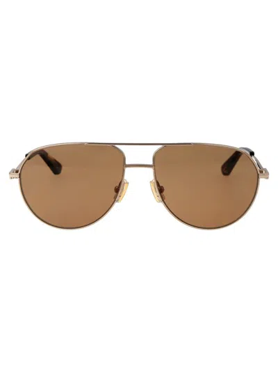 Bottega Veneta Sunglasses In 002 Gold Gold Brown