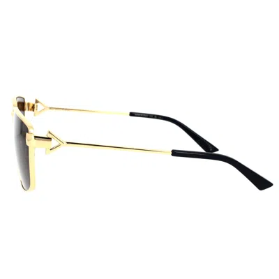Bottega Veneta Sunglasses In 002 Gold Gold Grey