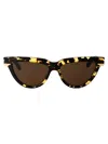 Bottega Veneta Acetate Havana Sunglasses In 002 Havana Gold Brown