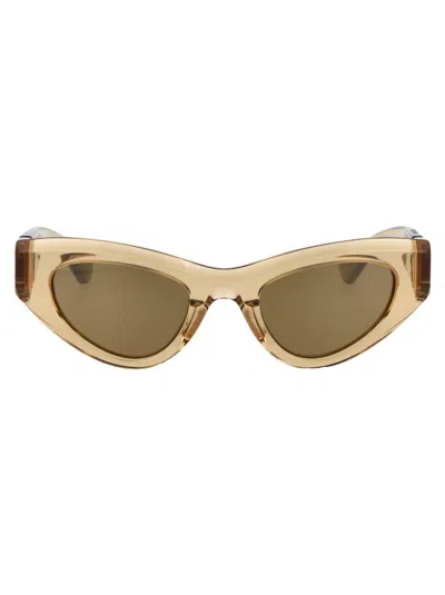 Bottega Veneta Sunglasses In 003 Brown Brown Bronze