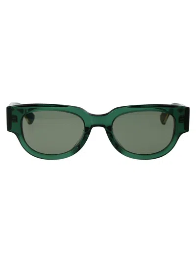 Bottega Veneta Sunglasses In 003 Green Crystal Green