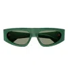 Bottega Veneta Bv1277s Sunglasses In 003 Green Crystal Green