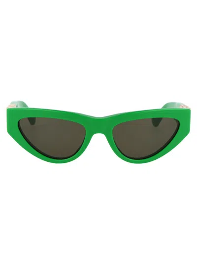 Bottega Veneta Sunglasses In 003 Green Green Green