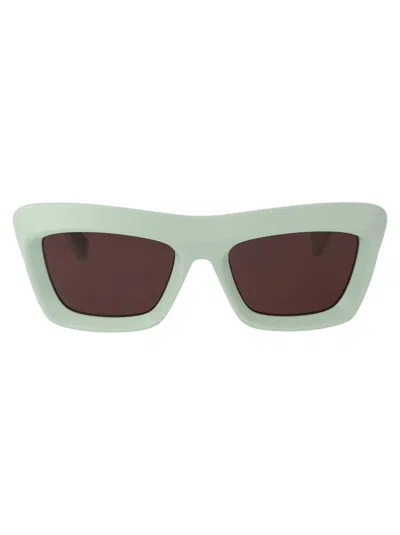 Bottega Veneta Sunglasses In 004 Green Green Brown