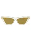 Bottega Veneta Logo Metal Alloy & Acetate Cat-eye Sunglasses In 004 Yellow Gold Yellow
