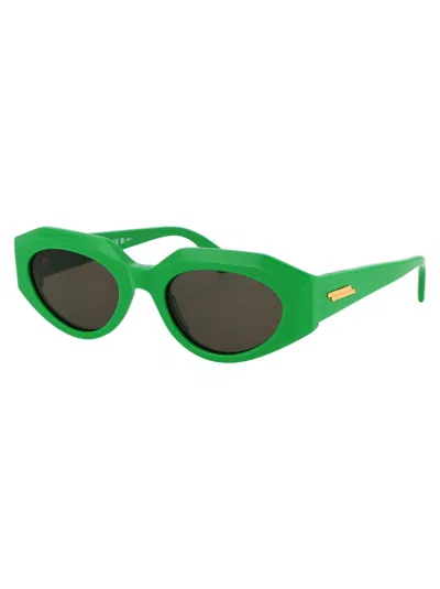 Bottega Veneta Sunglasses In 005 Green Green Green
