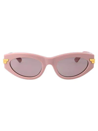 Bottega Veneta Sunglasses In 006 Pink Pink Violet