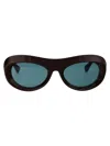 Bottega Veneta Brown Scoop Round Acetate Sunglasses