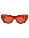 Bottega Veneta Rectangle Frame Sunglasses