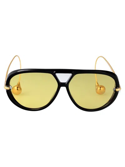 Bottega Veneta Sunglasses In Yellow