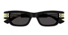 Bottega Veneta Bolt - Bv1308s-001 - Black Sunglasses In Black