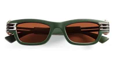 Bottega Veneta Bv1308s-003 - Green Sunglasses In Brown