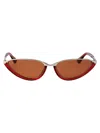 Bottega Veneta Acetate Red Sunglasses In Orange