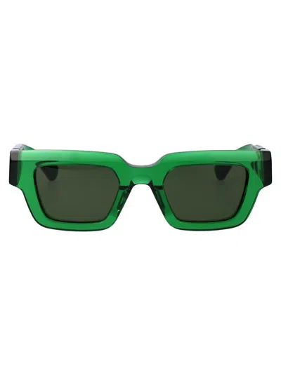 Bottega Veneta Hinge Acetate Square Sunglasses In Green