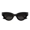 Bottega Veneta Edgy Cat Eye Sunglasses In Black