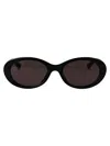Bottega Veneta Black-black-grey Recycled Acetate Sunglasses In Black