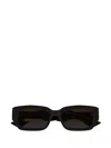 Bottega Veneta Bv1406s Linea Ribbon Sunglasses In Black