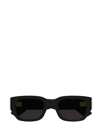 Bottega Veneta Bv1400s Linea Intrecciato Sunglasses In Black