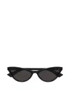Bottega Veneta Bv1414s Linea Ribbon 001 Black Grey Sunglasses
