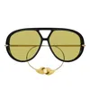 Bottega Veneta Eyewear Aviator Frame Sunglasses In Black