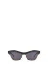 Bottega Veneta Half-rim Sunglasses In Black
