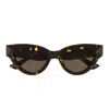 Bottega Veneta Cat-eye Acetate Sunglasses In Brown