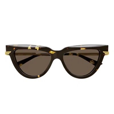 Bottega Veneta Acetate Sunglasses In Brown
