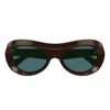 Bottega Veneta Brown Scoop Round Acetate Sunglasses In Brown