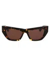 Bottega Veneta New Triangle Cat Eye Sunglasses In Brown