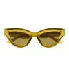 Bottega Veneta Eyewear Sharp Cat Eye Sunglasses In Green
