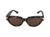 Bottega Veneta Acetate Havana Sunglasses In Brown