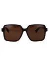 Bottega Veneta Havana-havana-brown Acetate Sunglasses In Brown
